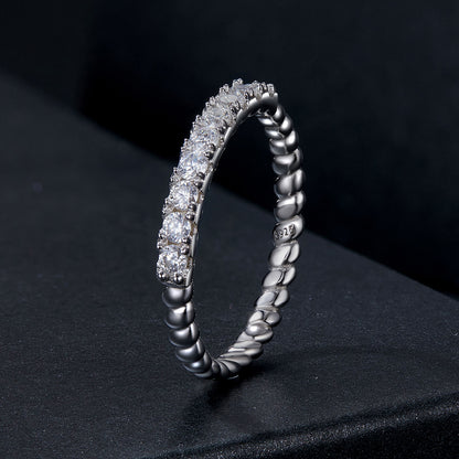 Textured Moissanite Ring