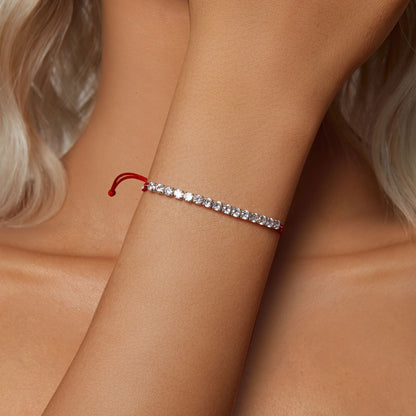 Red Cord Woven Bracelet