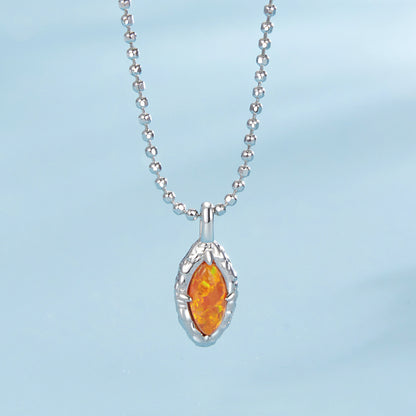 Fiery Opal Strand Necklace
