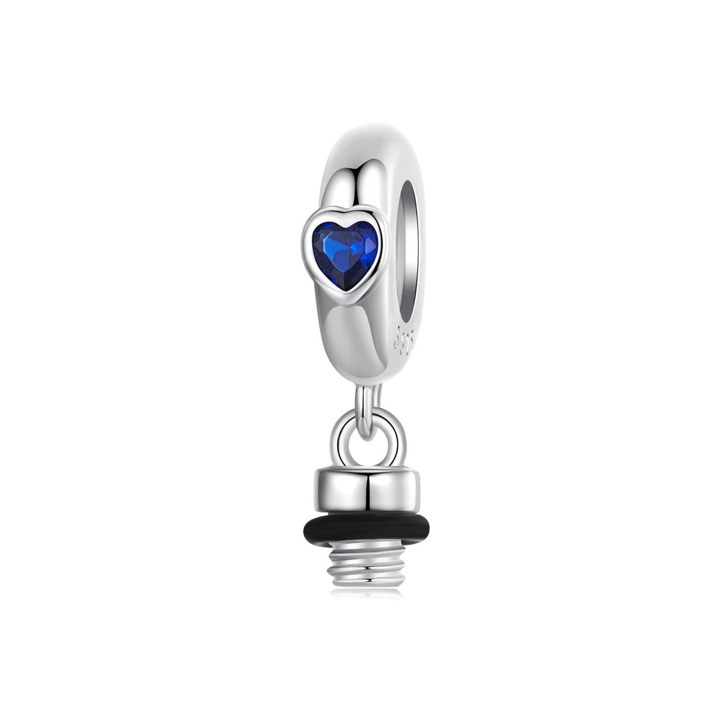 Blue Heart Pendant Charm