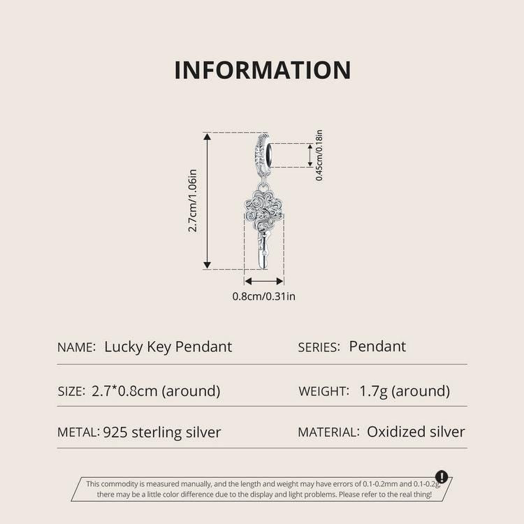 Lucky Key Pendant Charm