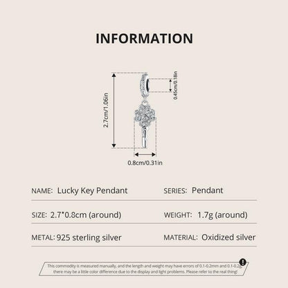 Lucky Key Pendant Charm