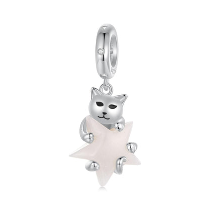 Cute Cat Star Pendant Charm