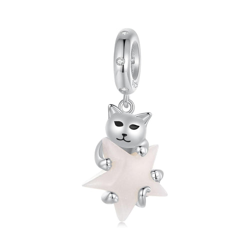 Cute Cat Star Pendant Charm