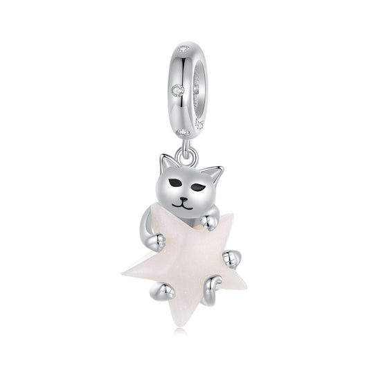 Cute Cat Star Pendant Charm