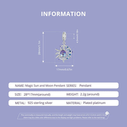 Magic Sun and Moon Pendant Charm