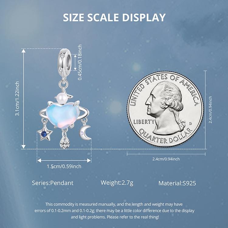 Blue Planet Pendant Charm