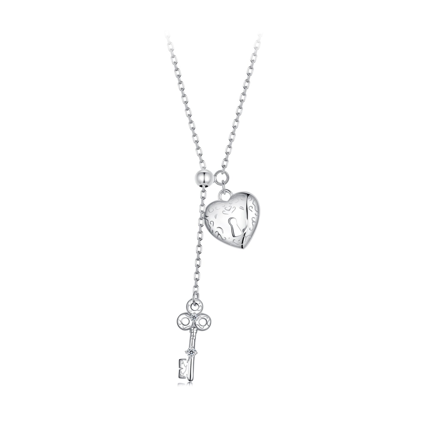 Lock and Key Pendant Necklace