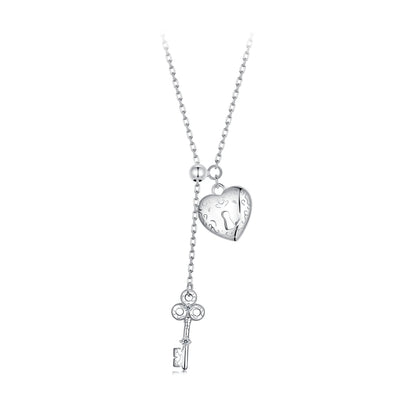 Lock and Key Pendant Necklace