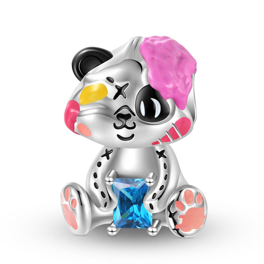 Colorful Drip Zirconia Panda Charm