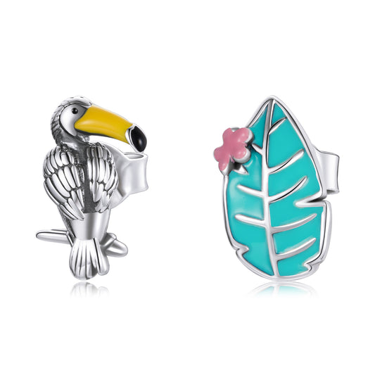 Bird and Leaf Earrings