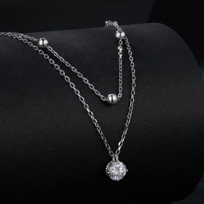 Double-Layer 0.5ct Moissanite Necklace