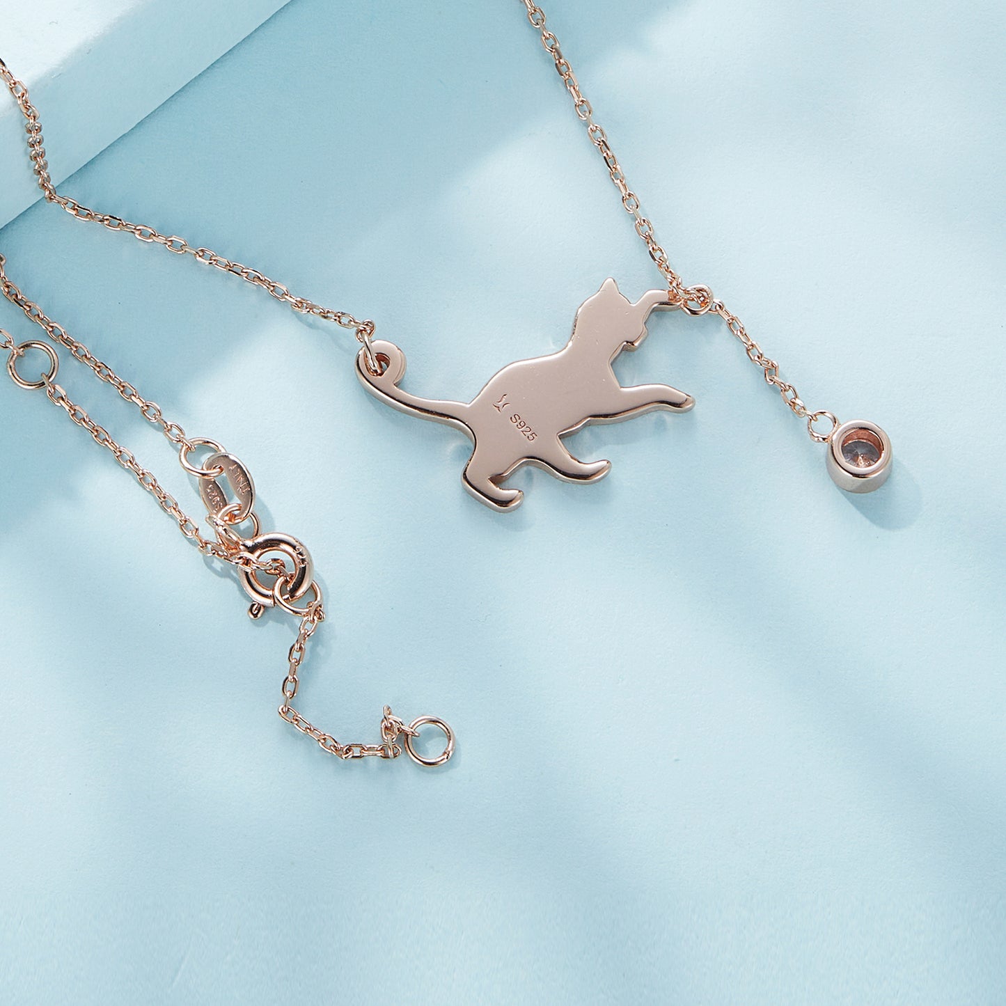 Mischievous Cat Sterling Silver Necklace