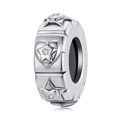 Heart Star Stopper Beads Charm