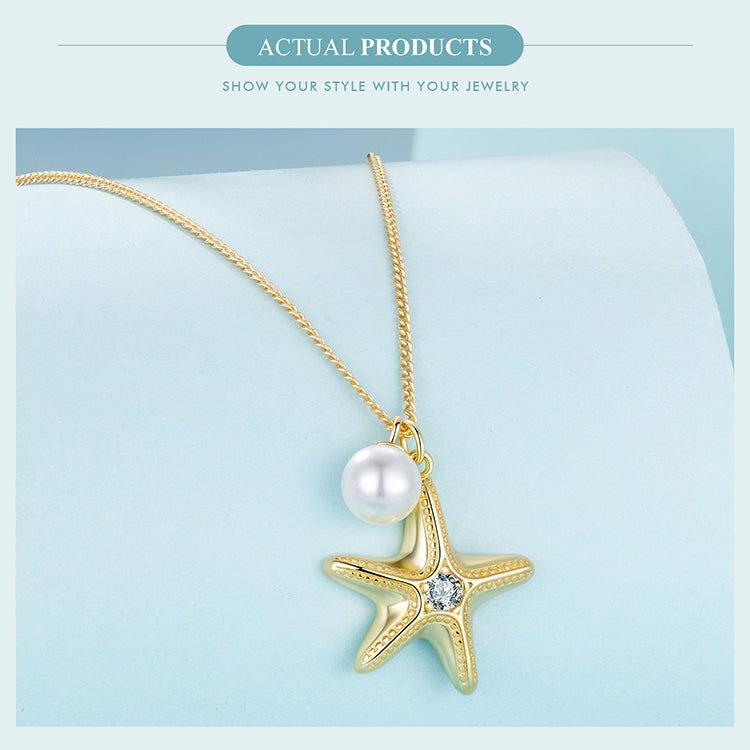 Starfish Pearl Necklace