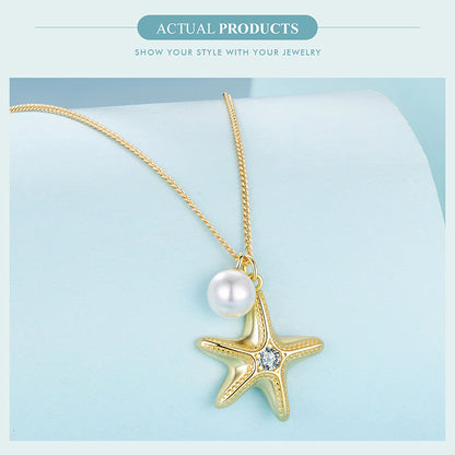 Starfish Pearl Necklace