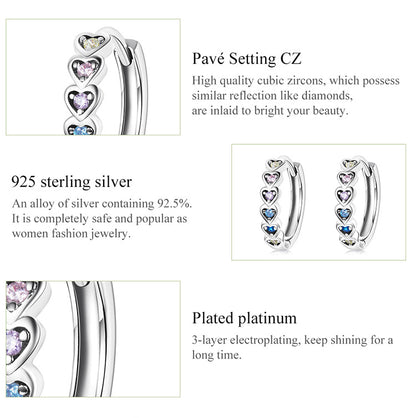 Rainbow Heart Earrings