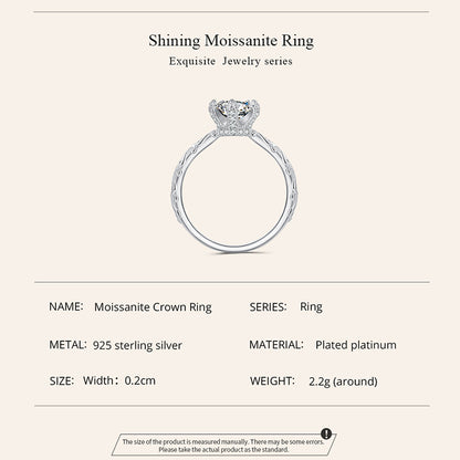 Crown Design Moissanite Ring