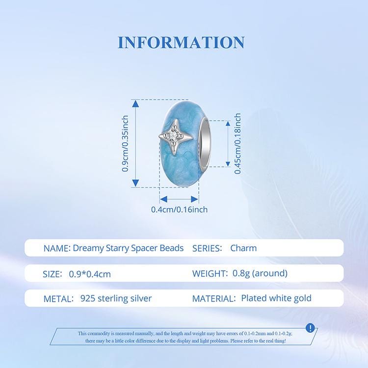 Dreamy Starry Spacer Beads Charm