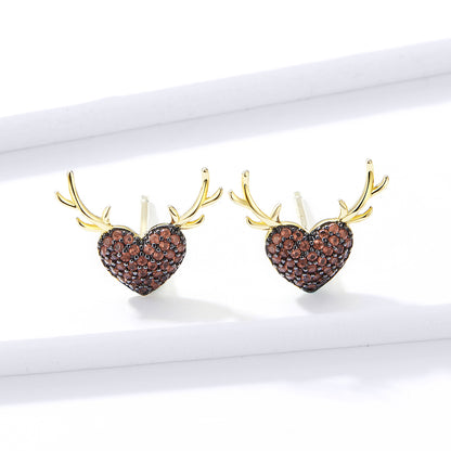 Deer Love Stud Earrings