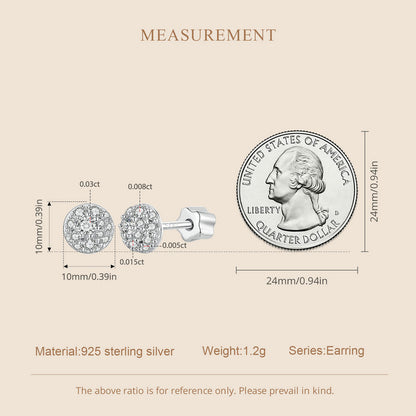 Dome-Shaped Moissanite Studs