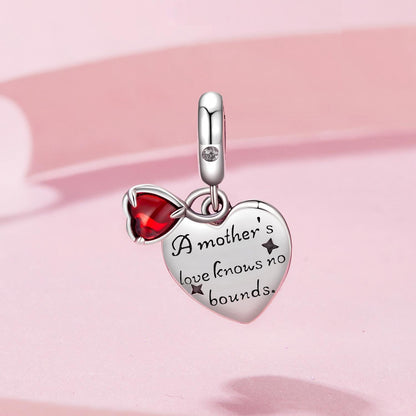 Mother's Day Heart Pendant Charm