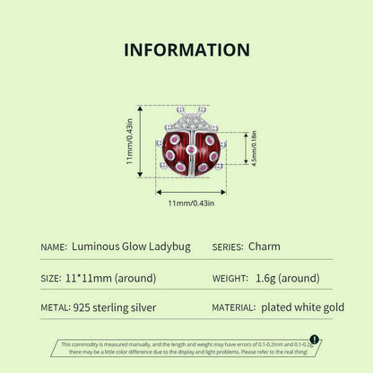 Luminous Glow Ladybug Charm