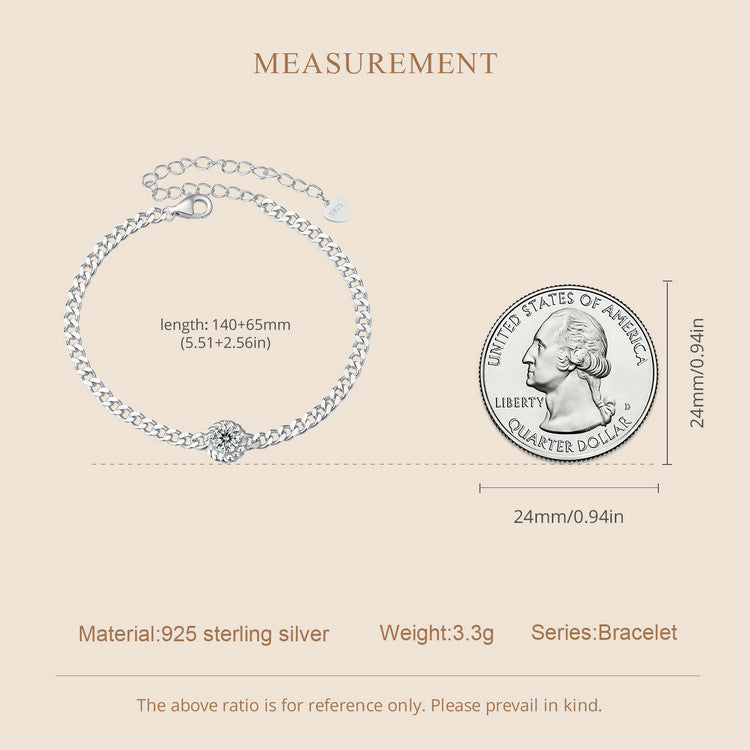 Round-Cut Moissanite Bracelet