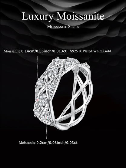 Clover Vine Lucky Moissanite Ring