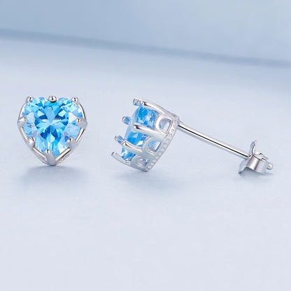 March Birthstone Stud Earrings