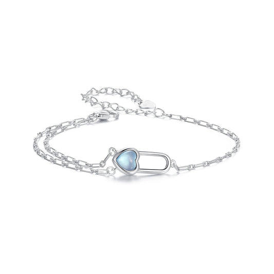 Natural Aqua Stone Bracelet