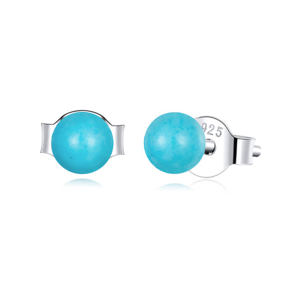 Minimalist Turquoise Stud Earrings