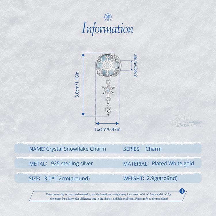 Crystal Snowflake Charm