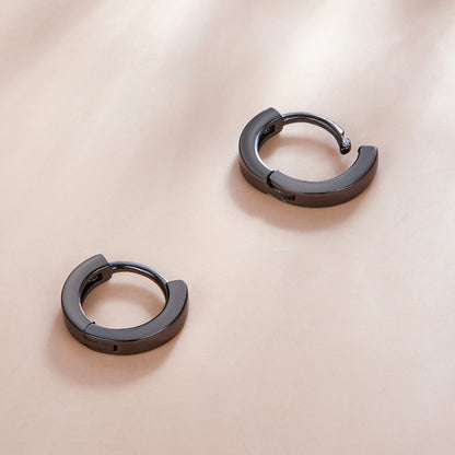 Black Clip Earrings