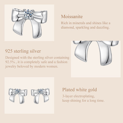 Bow Tie Moissanite Studs