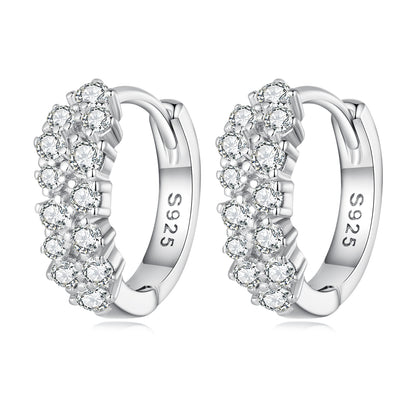 Elegant Zircon Clip-On Earrings