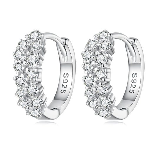 Elegant Zircon Clip-On Earrings