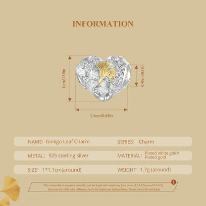 Ginkgo Leaf Charm