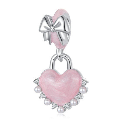 Heart Bow-knot Pendant Charm