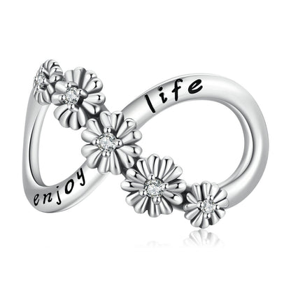 Infinity Flowers Charm