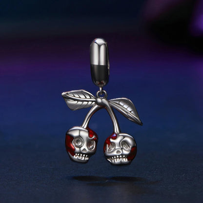 Cherry Skull Pendant Charm