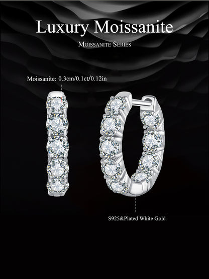 Sparkling Moissanite Ear Climbers