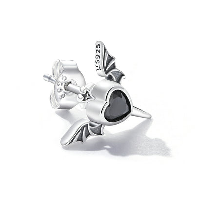 Heart Wing Stud Earrings