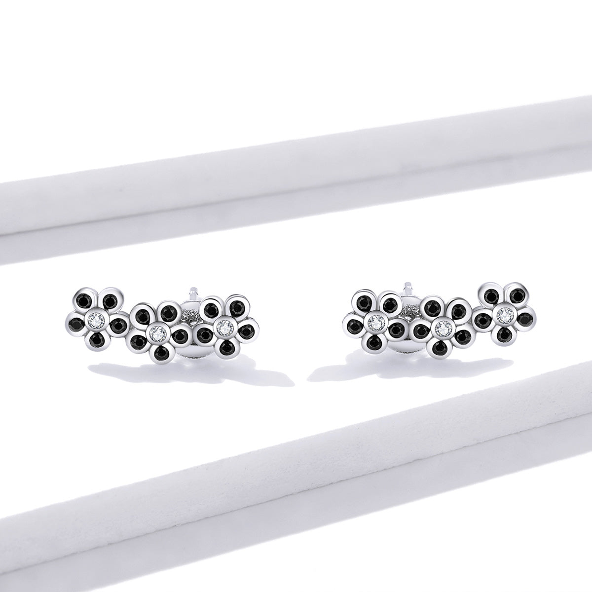 Alluring Floral Hoop Earrings