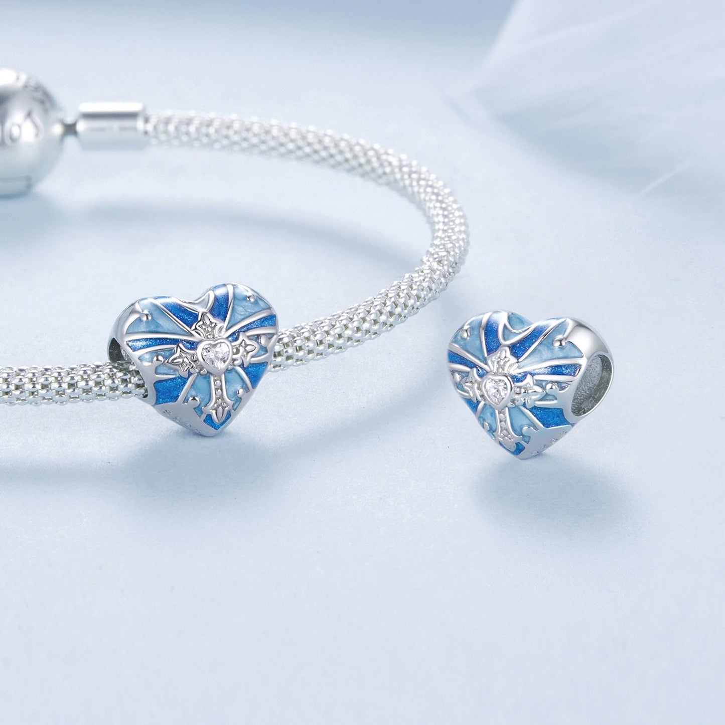 Heart Cross Pendant Charm
