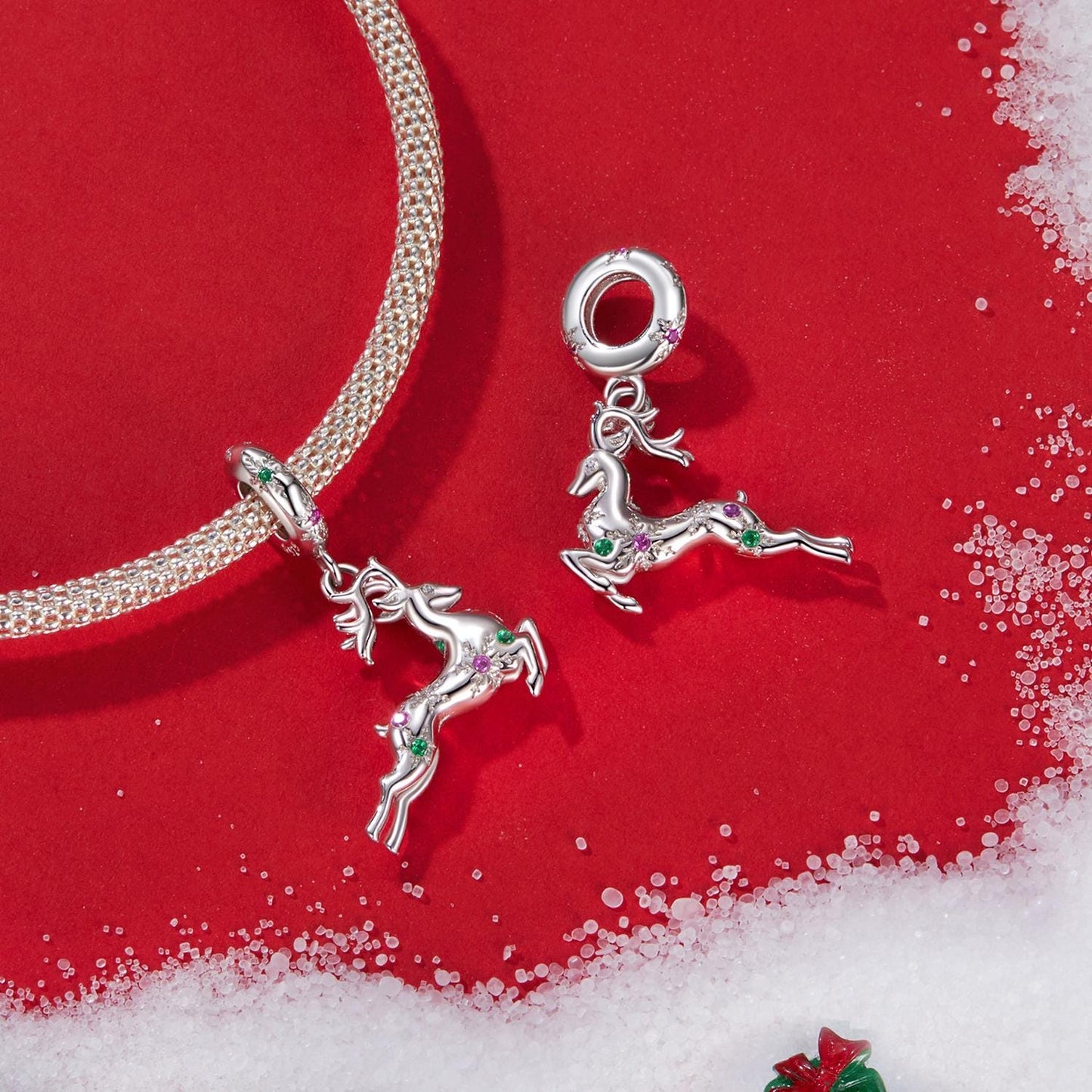 Christmas Reindeer Pendant Charm