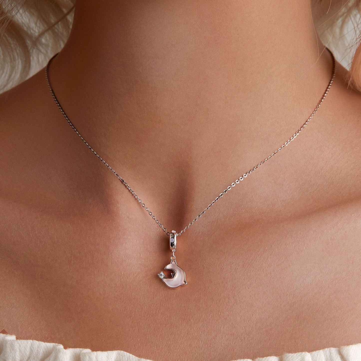 Pink Dolphin Pendant Charm