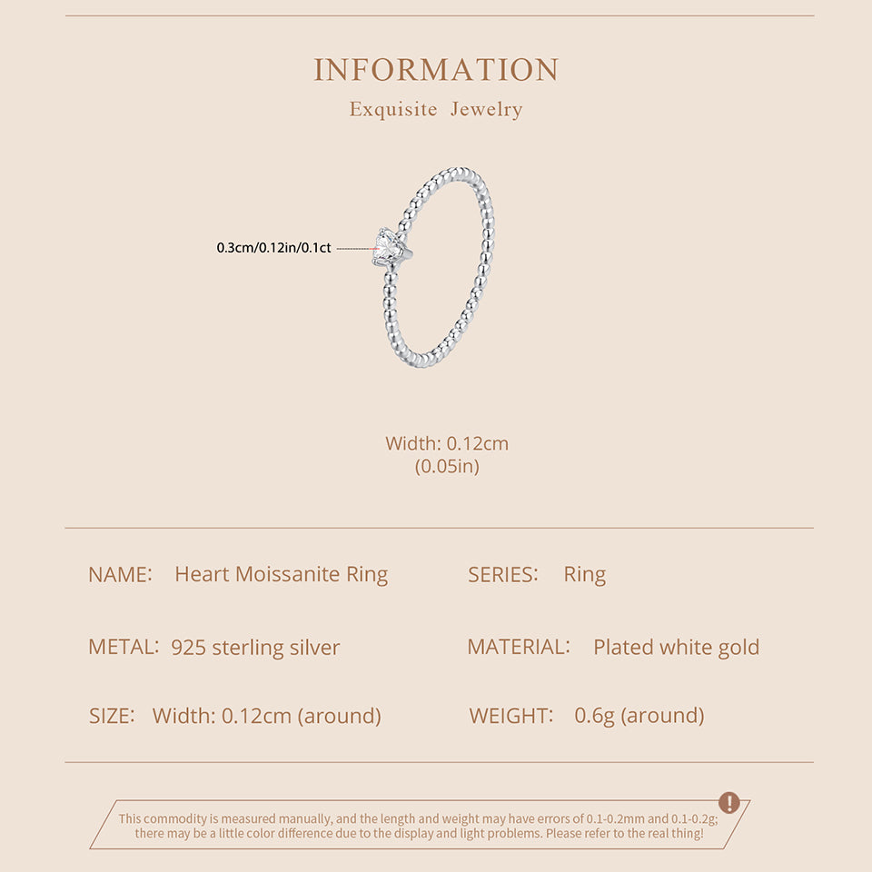 Heart-Shaped Moissanite Ring