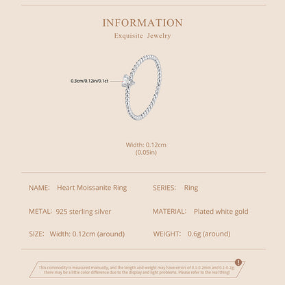 Heart-Shaped Moissanite Ring