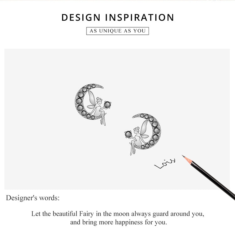 Moon Fairy Hoop Earrings
